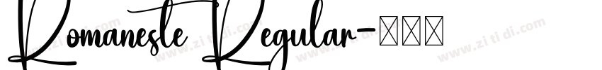 Romaneste Regular字体转换